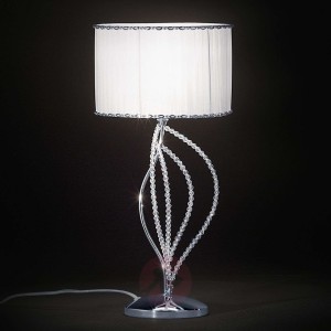 Lampa stołowa GIRASOLE z materiałowym abażurem