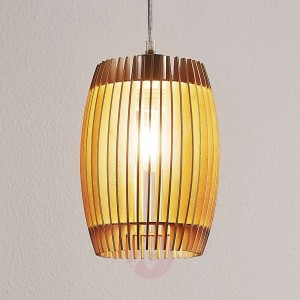 Lampa wisząca Jemile, klosz z pręcików brzozowych