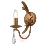 Zdobiona kryształami lampa ścienna Windsor