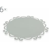Zestaw 6 podkładek stołowych Dorian Round Grey 44 cm