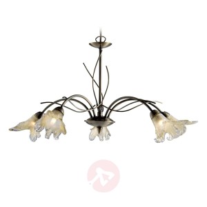 Lampa wisząca LILY 5-punktowa, stary mosiądz