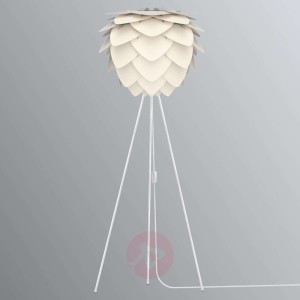 Lampa stojąca Aluvia, biała, macica perłowa