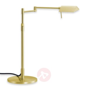 Ściemniana lampa stołowa LED Pur matowy mosiądz