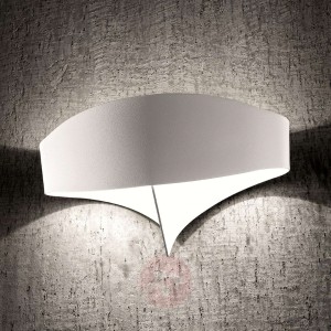 Biała designerska lampa ścienna Scudo
