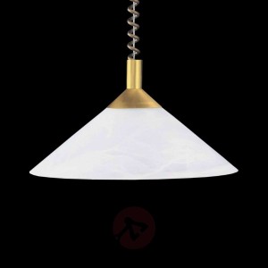 Regulowana lampa wisząca SATURN, mosiężna