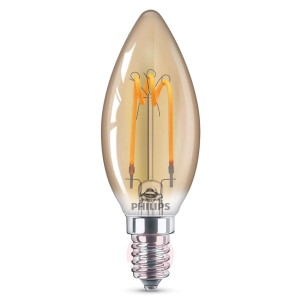 Żarówka świeczka LED Curved E14 2,3 W, ciepła biel