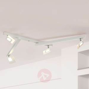 5-punktowa lampa sufitowa LED Line, biała