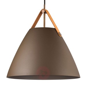 Lampa wisząca Strap metalowy klosz beżowy, 36 cm