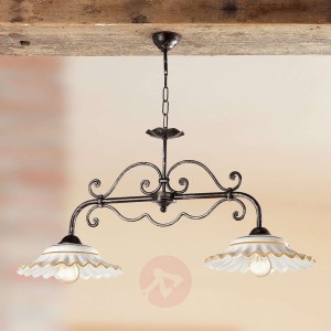 Lampa wisząca I BILIARDI, 2-pkt, pomarańczowa