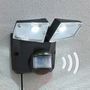 Spot solarny LED Ignaz, 2-punktowy, ciemnoszary