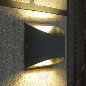 Półokrągły kinkiet zewnętrzny LED Dodd z aluminium