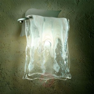 Lampa ścienna MURANO alum. i szkło