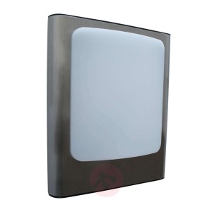 Stalowy kinkiet LED Face na zewnątrz, bez czujnika