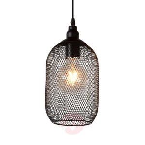 Czarna lampa wisząca w formie klatki Mesh