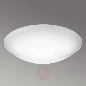 Duża lampa sufitowa LED Suede z tw. sztucznego