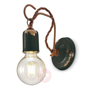 Lampa ścienna C665 w stylu vintage, czarna