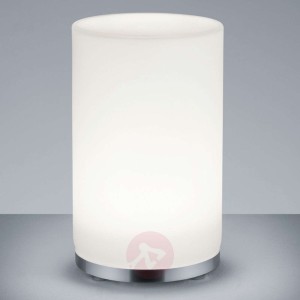 Cylindryczna lampa stołowa LED RGBW John z pilotem