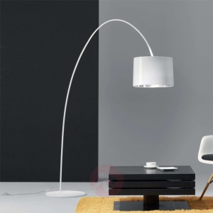 Helestra lampa łukowa Roxx, biała