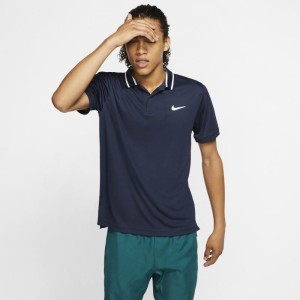 Męska koszulka polo do tenisa NikeCourt Dri-FIT - Niebieski