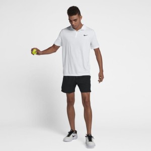 Męska koszulka polo do tenisa NikeCourt Dri-FIT - Biel