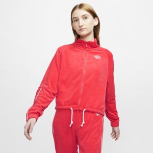 Damska kurtka z zamkiem na całej długości Nike Sportswear - Czerwony