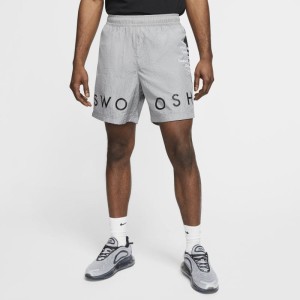 Męskie spodenki z tkaniny Nike Sportswear Swoosh - Szary
