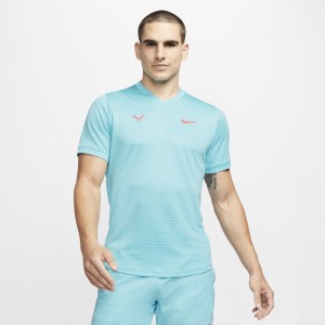 Męska koszulka z krótkim rękawem do tenisa Rafa Challenger - Niebieski
