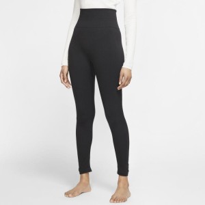 Damskie bezszwowe legginsy 7/8 Nike Yoga - Czerń