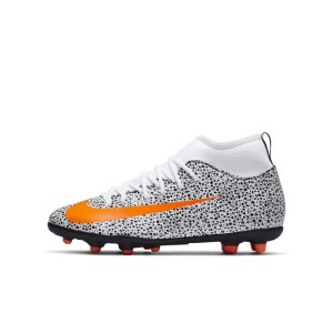 Korki piłkarskie na różne typy nawierzchni dla małych/dużych dzieci Nike Jr. Mercurial Superfly 7 Club CR7 Safari MG - Biel