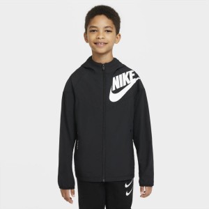 Kurtka dla dużych dzieci (chłopców) Nike Sportswear Windrunner - Czerń