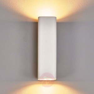 Norwin - prostokątna lampa ścienna z gipsu, 2-pkt.