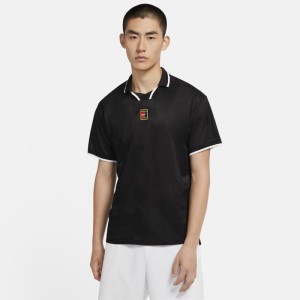 Męska koszulka polo do tenisa NikeCourt Breathe Slam - Czerń