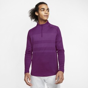 Męska koszulka do golfa z zamkiem 1/2 Nike Dri-FIT Vapor - Fiolet