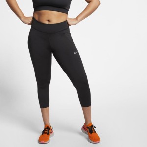 Damskie krótkie legginsy do biegania Nike Fast (duże rozmiary) - Czerń