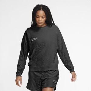 Damska bluza piłkarska z długim rękawem Nike F.C. - Czerń