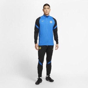 Męski dzianinowy dres piłkarski Inter Milan Strike - Niebieski