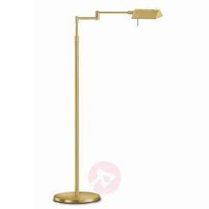 DANUTA - regulowana lampa stojąca LED, mosiądz/mat