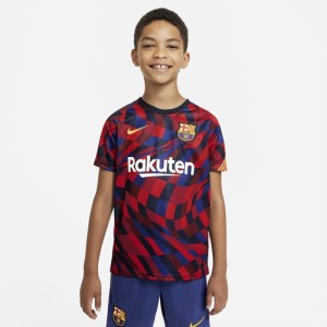 Koszulka piłkarska z krótkim rękawem dla dużych dzieci FC Barcelona - Czerwony