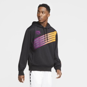 Męska bluza z kapturem do koszykówki Nike KMA - Czerń