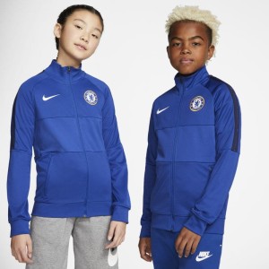 Dresowa bluza piłkarska dla dużych dzieci Chelsea FC - Niebieski
