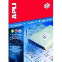 Etykiety uniwersalne APLI AP2421 99,1x93,1mm zaokrąglone rogi białe 100ark.