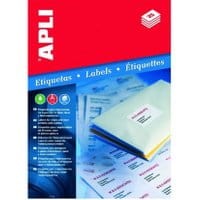 Etykiety uniwersalne APLI AP2412 199,6x289,1mm zaokrąglone rogi białe 100ark.