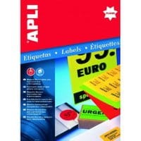 Etykiety kolorowe APLI AP1599 210x297mm żółte 20ark.