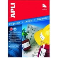 Etykiety poliestrowe wodoodporne APLI AP10070 63,5x29,6mm srebrne 20ark.