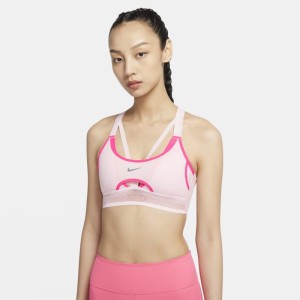 Damski stanik sportowy zapewniający lekkie wsparcie Nike Indy UltraBreathe - Różowy