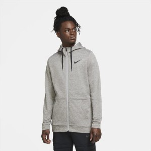 Męska rozpinana bluza treningowa z kapturem Nike Therma - Szary