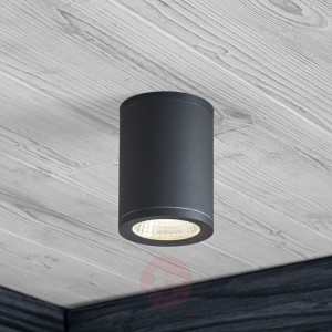 Downlight LED Embla z aluminium, IP54, ciemnoszary
