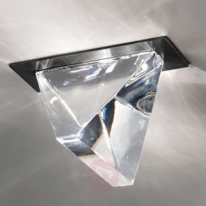Sufitowa oprawa wpuszczana LED Tripla, antracyt