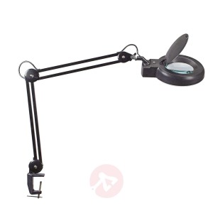 Komfortowa lampa z lupą VISO czarna