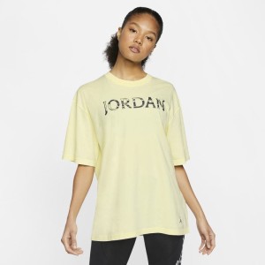 Damski T-shirt oversize Jordan Utility - Żółć